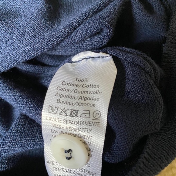 Eredi Pisano navy blue cotton cardigan medium - Picture 7 of 8